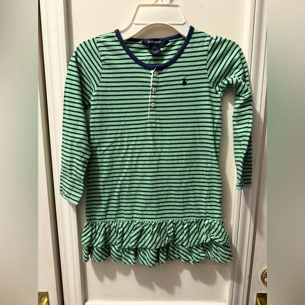 Ralph Lauren Ling Sleeve Ruffle Dress